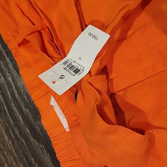 LOU & GREY NWT, high waisted linen shorts - Picture 2 of 5